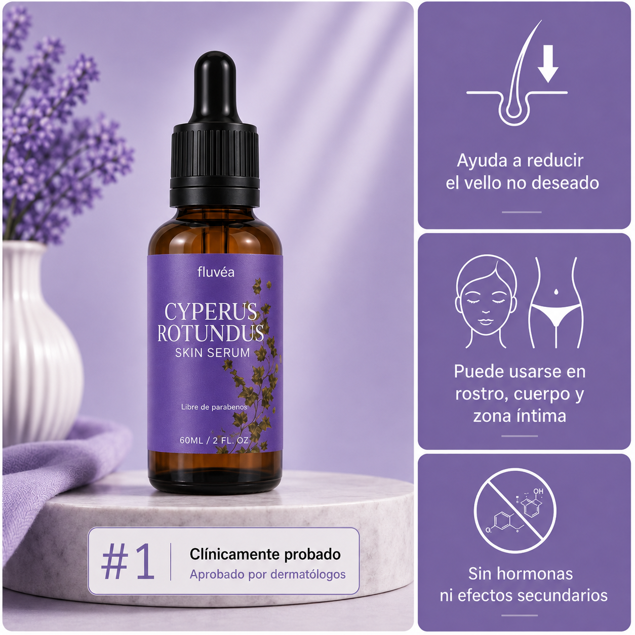 Aceite de Cyperus Rotundus | Reducí el crecimiento del vello